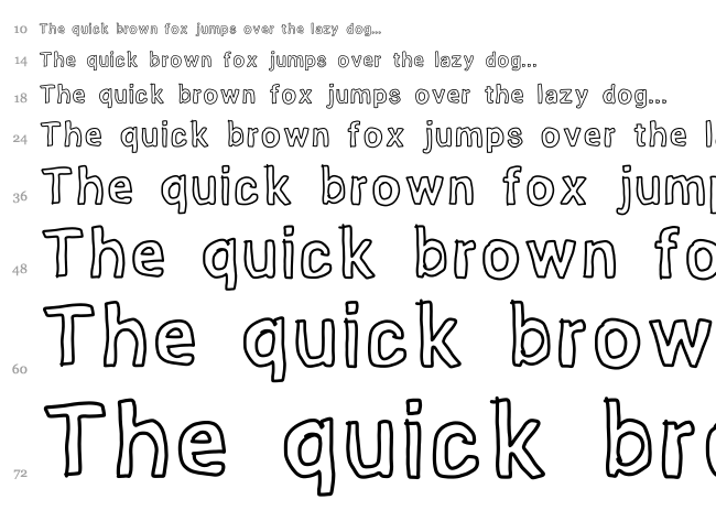 Outside inside outline font waterfall